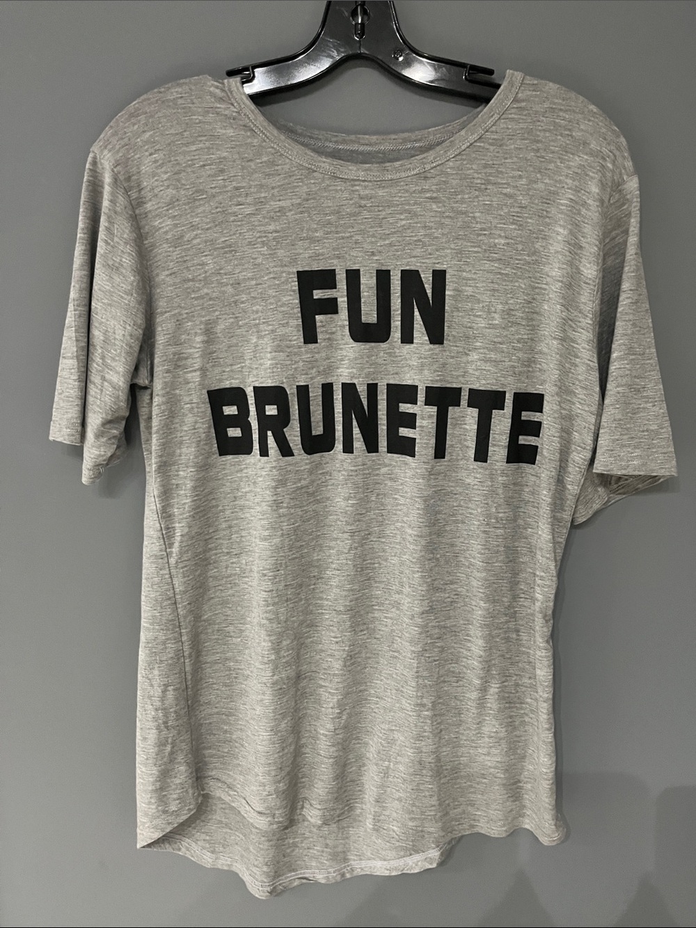 3/$15 Fun Brunette Graphic Tee - Gray